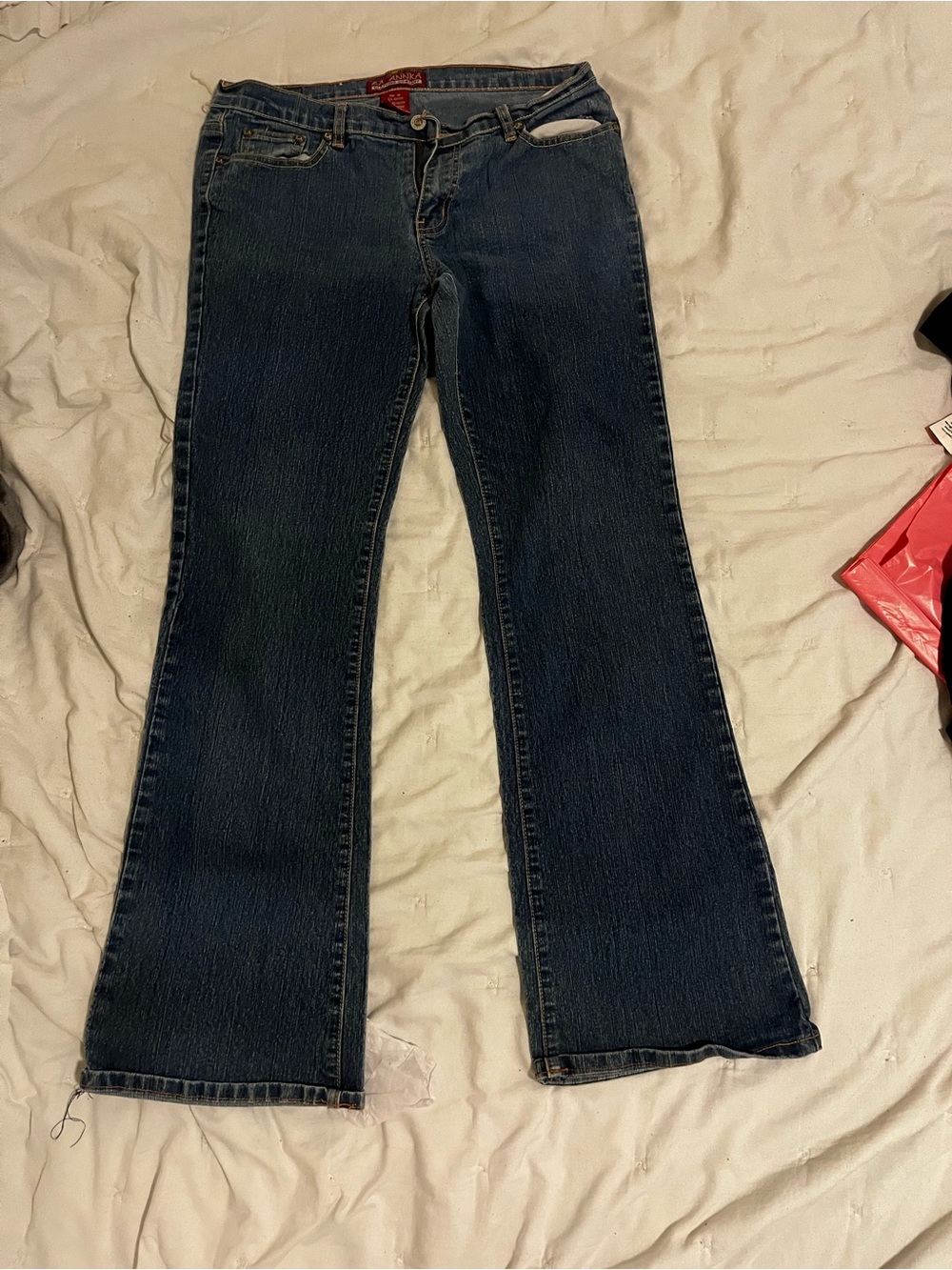 low rise flare jeans